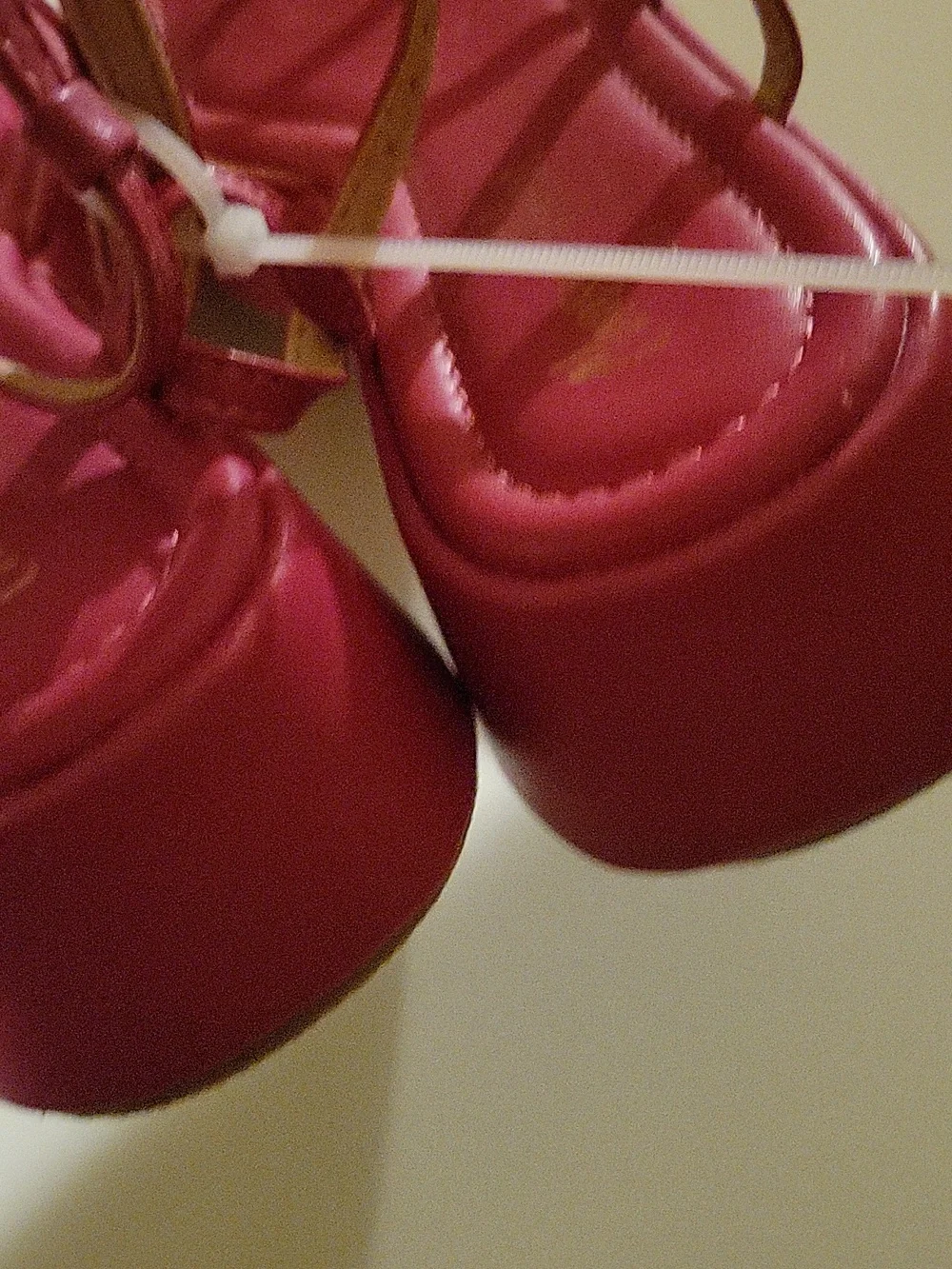 Chase + Chloe Hot Pink Strappy Wedge Sandals - Picture 3 of 6